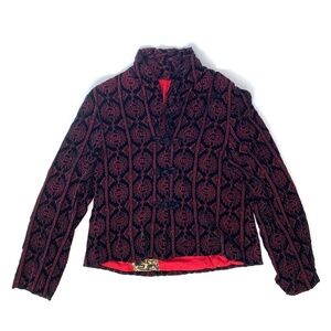 Vintage Velvet Frog Buttons Evening Jacket